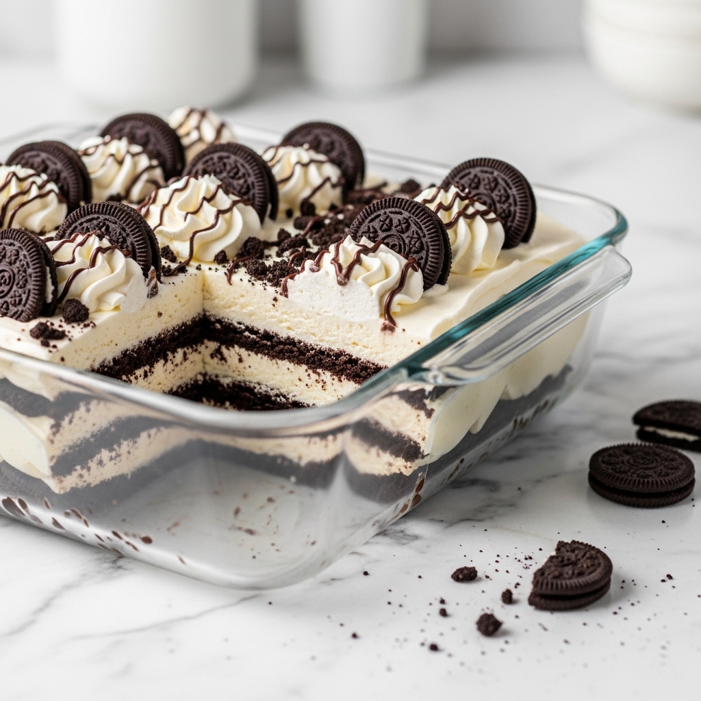 Cookies and Cream Icebox Dessert