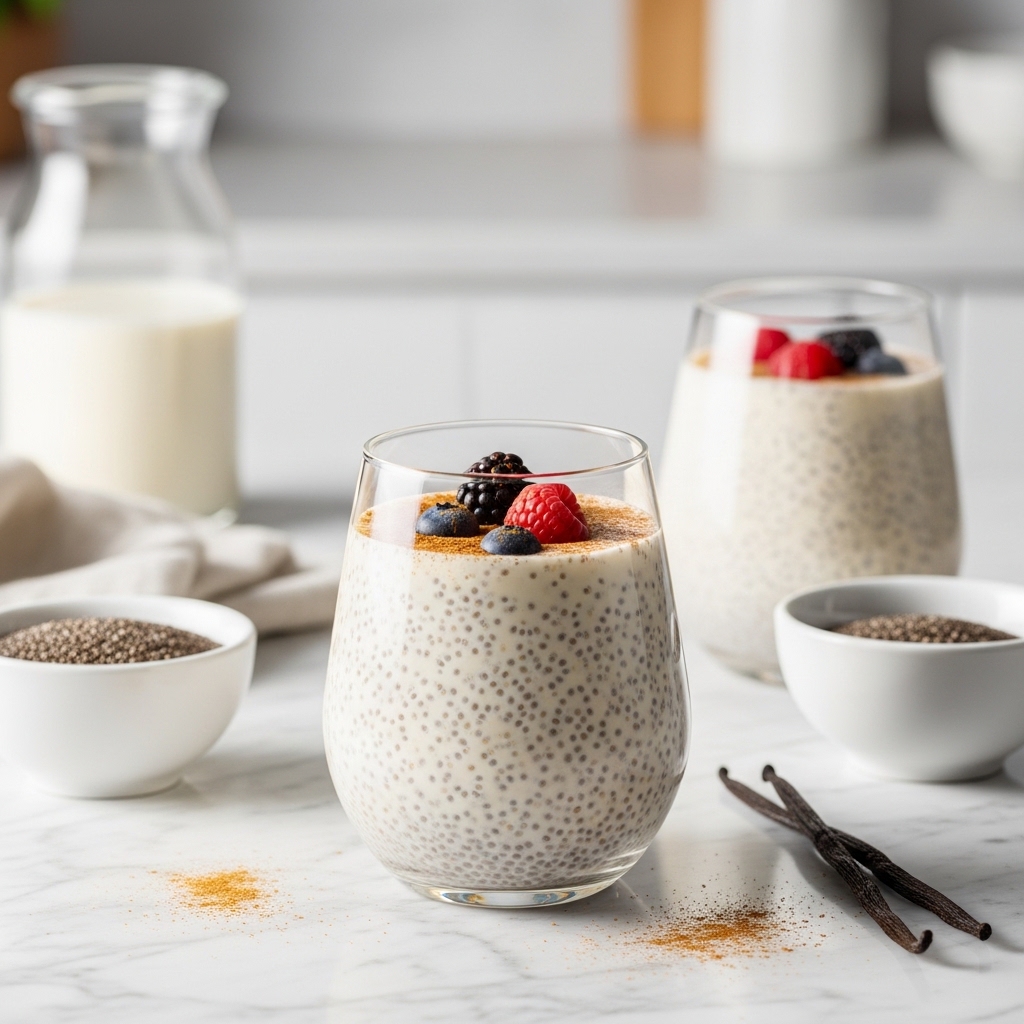 Creamy Vanilla Chia Breakfast Drink