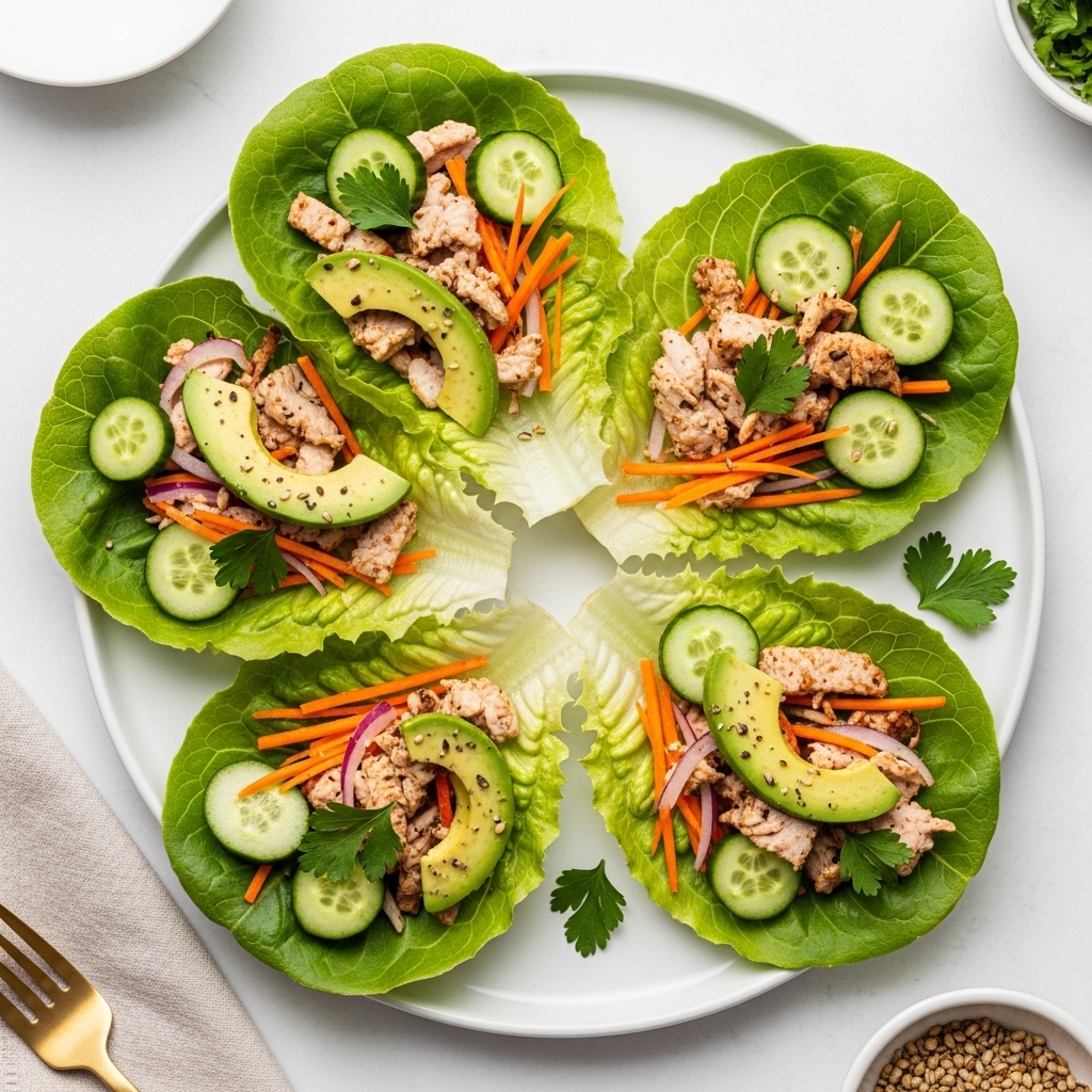 Cucumber Turkey Lettuce Wraps