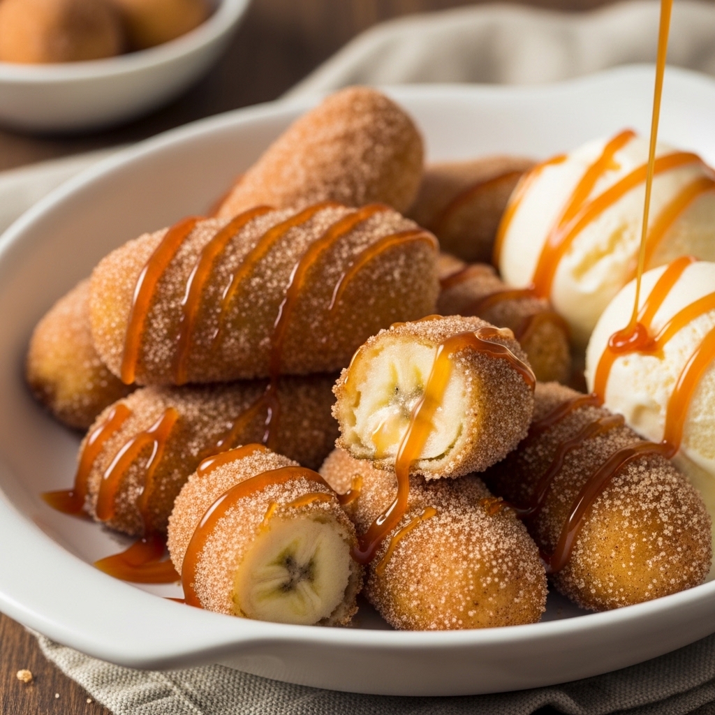 Fried Cinnamon Banana Bites