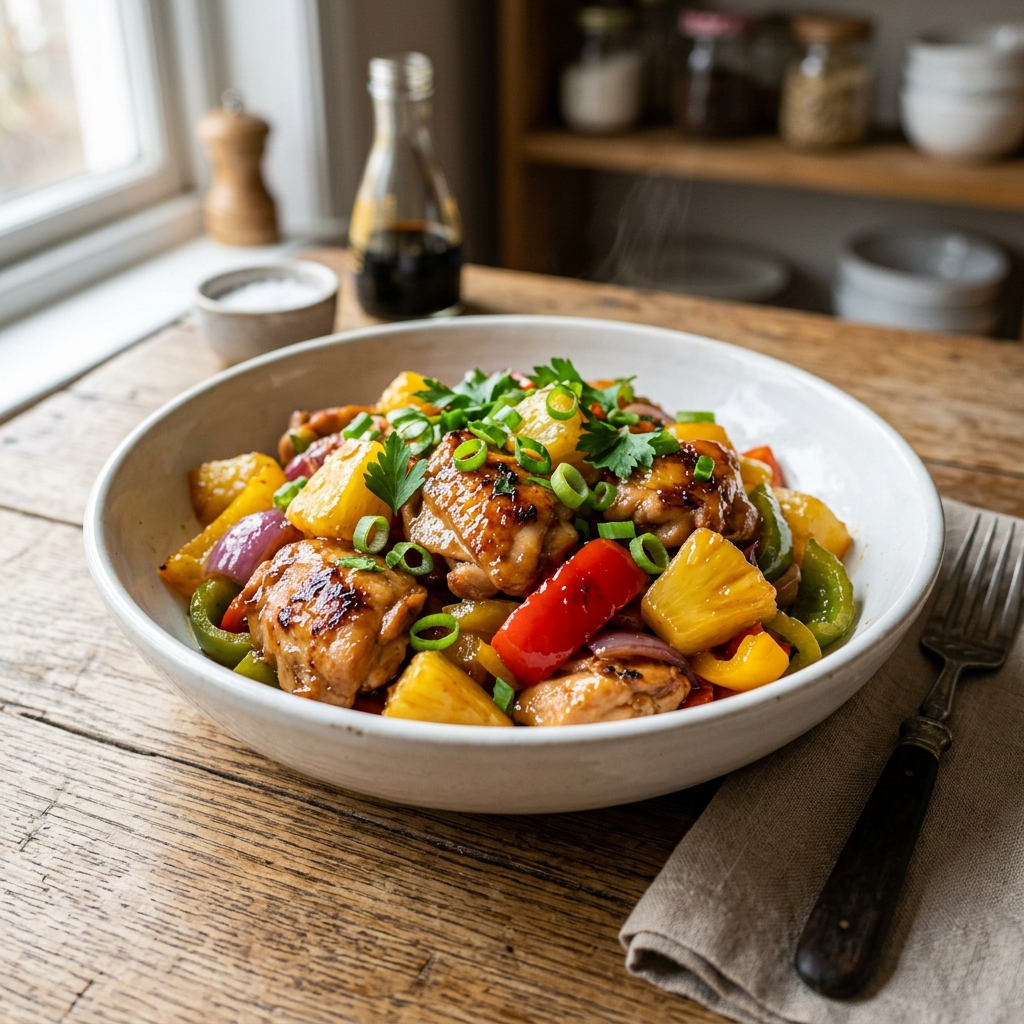 Hawaiian Chicken with Canned Pineapple for Budget-Conscious Families Using Pantry Staples
