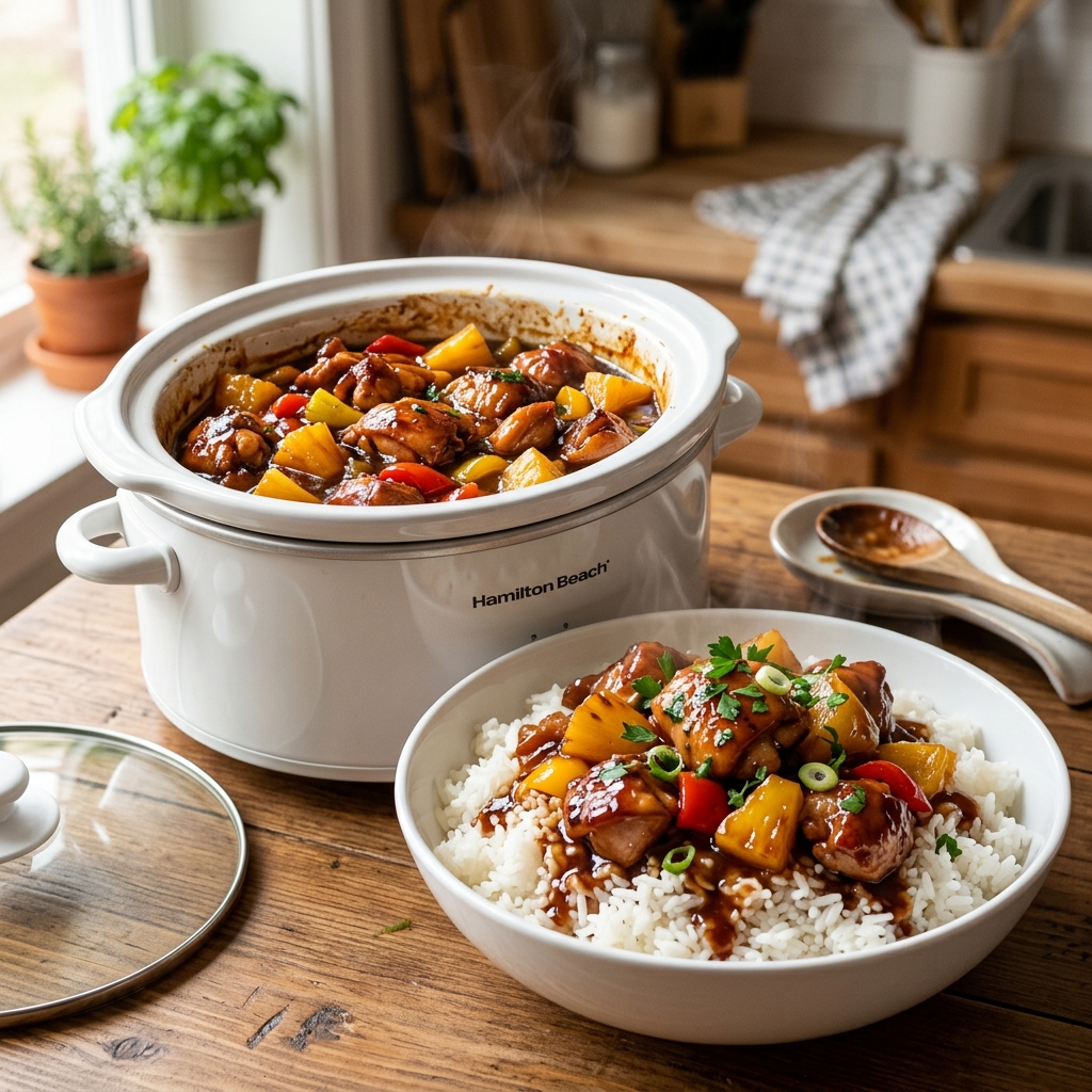 Slow Cooker Hawaiian Chicken for Busy Parents Needing Hands-Off Meals