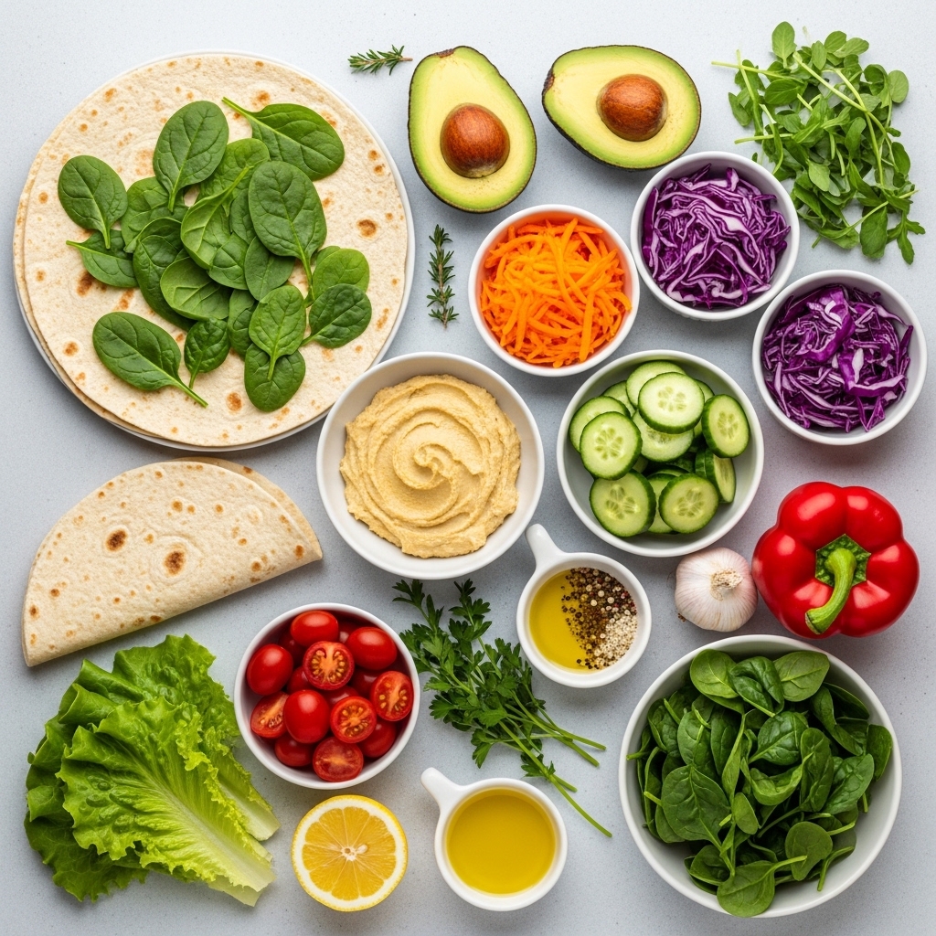 Loaded Hummus Veggie Wrap With Fresh Summer Crunch for College Students