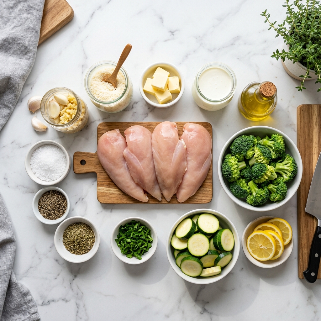 Keto Garlic Parmesan Chicken for Office Workers Doing Low-Carb Meal Prep