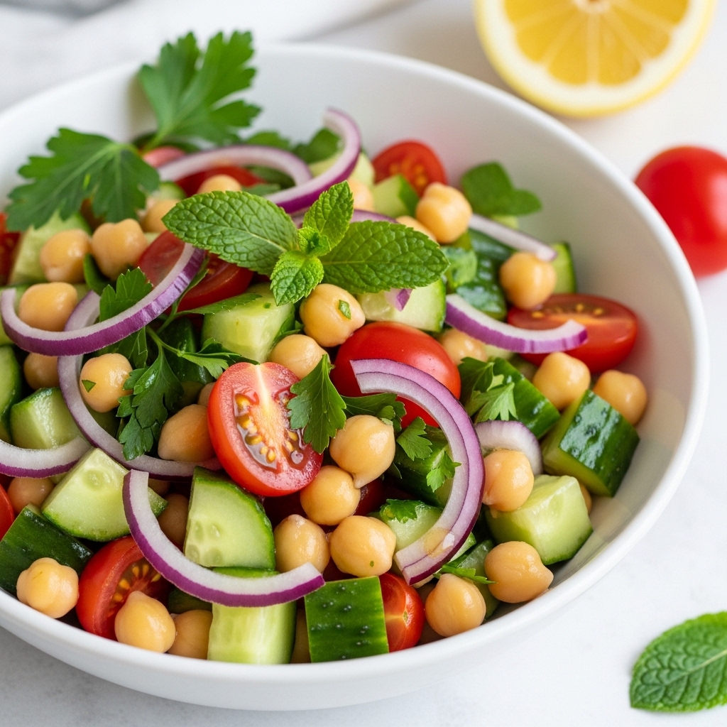 Lemon Herb Chickpea Salad