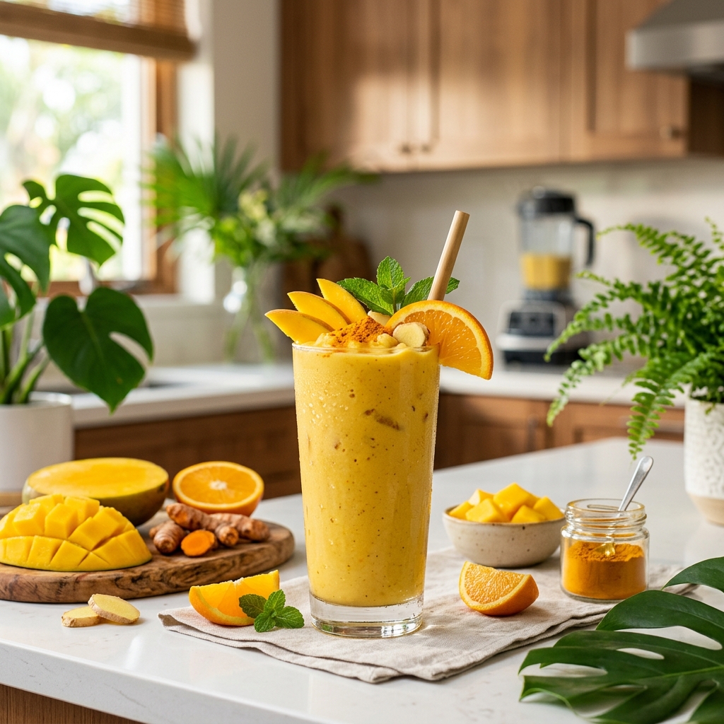 Tropical Mango Turmeric Energy Smoothie