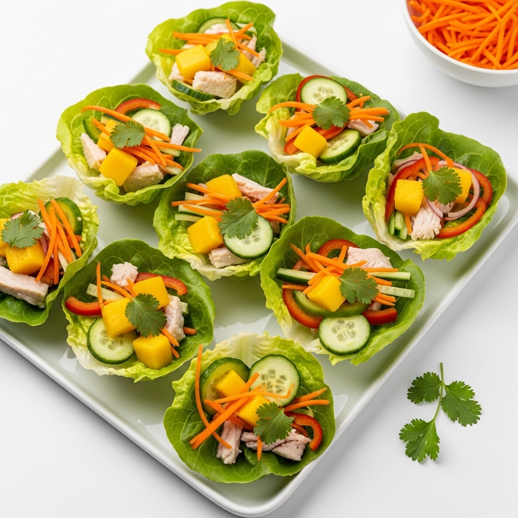 Tropical Mango Turkey Lettuce Wraps