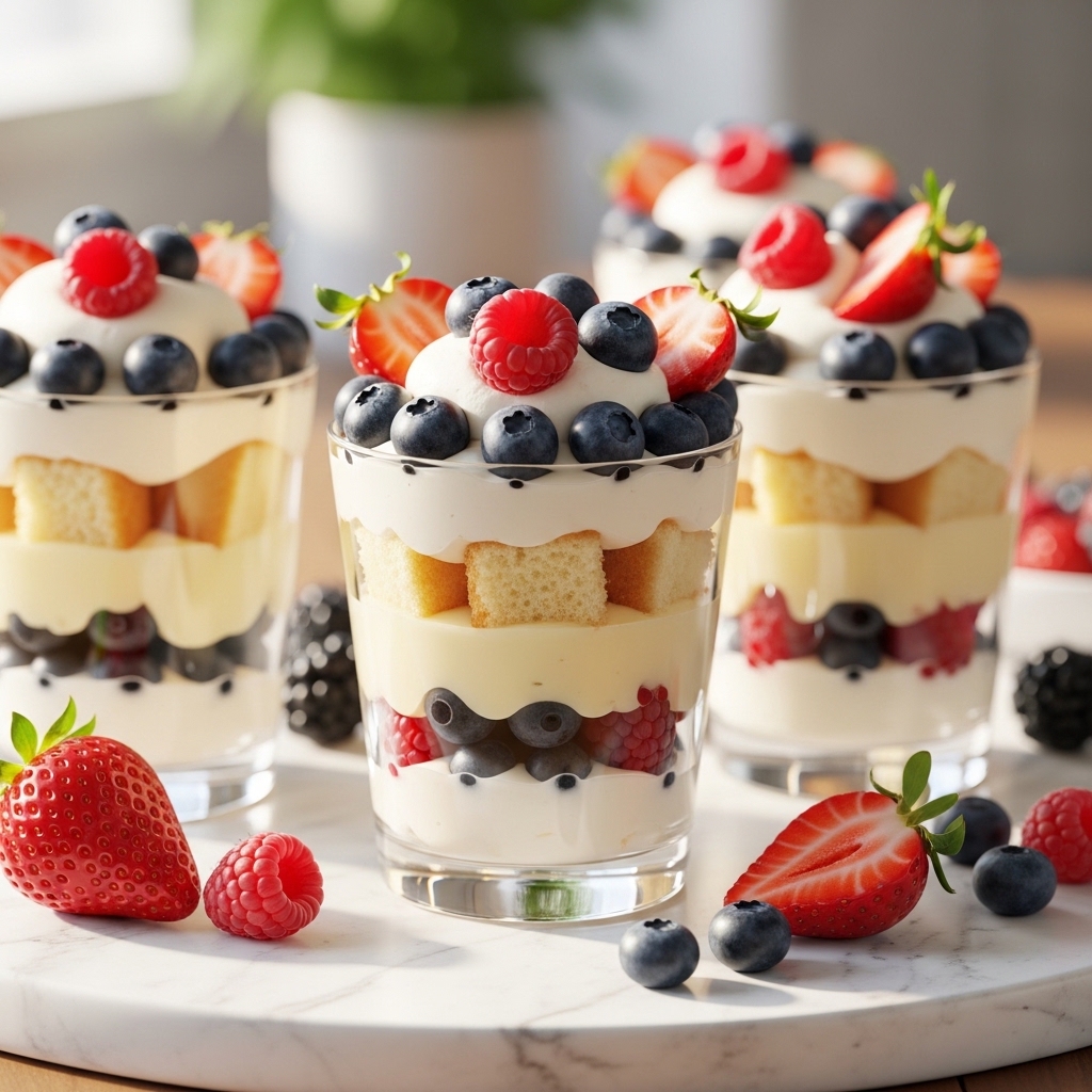 Mini Vanilla Berry Trifles