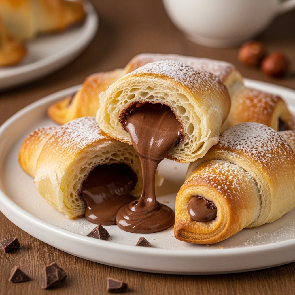 Nutella Stuffed Crescent Rolls