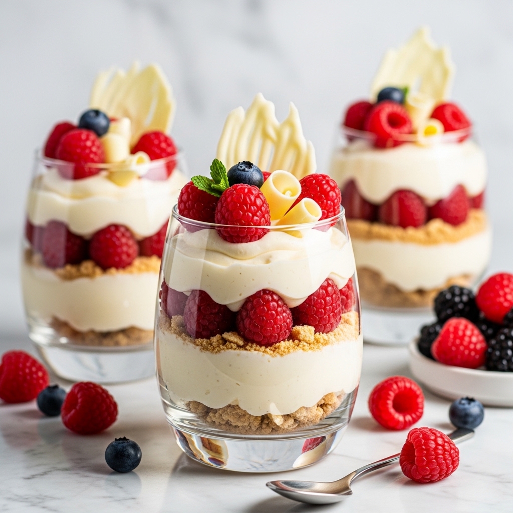 Raspberry White Chocolate Dessert Cups