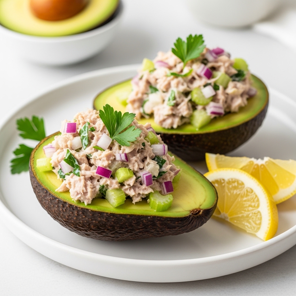 Citrus Tuna Stuffed Avocados