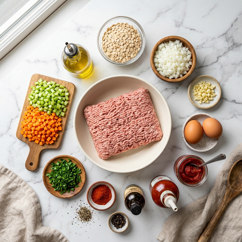 Healthy Turkey Meatloaf Recipe for Middle-Aged Adults Lowering Cholesterol