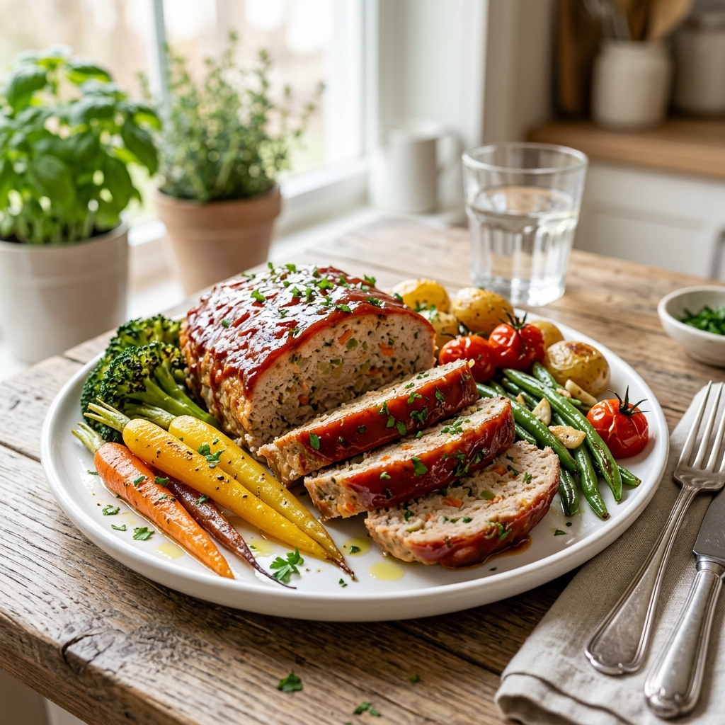 Healthy Turkey Meatloaf Recipe for Middle-Aged Adults Lowering Cholesterol