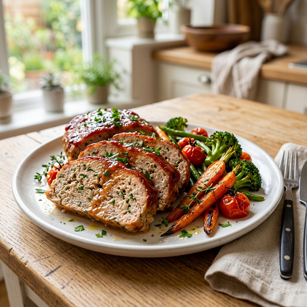 Healthy Turkey Meatloaf Recipe for Middle-Aged Adults Lowering Cholesterol