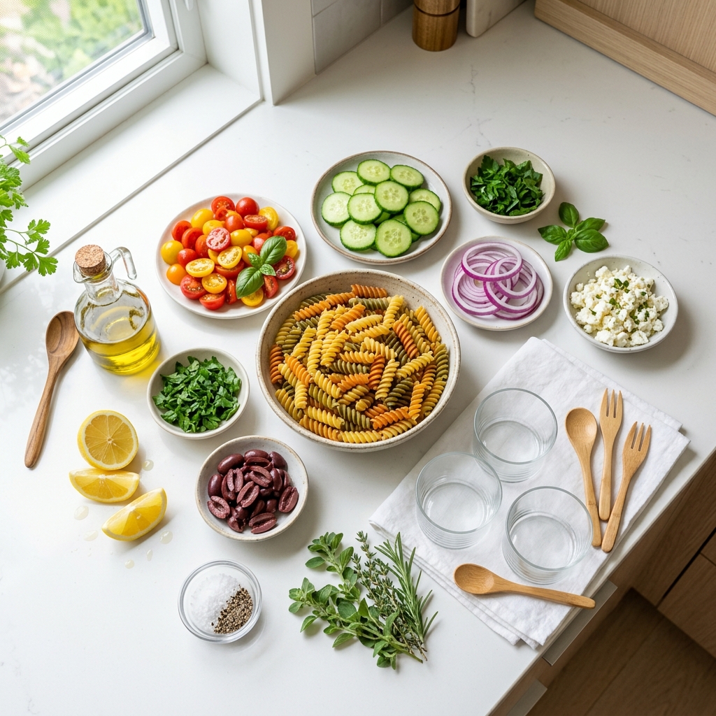 Chilled Mediterranean Pasta Salad Cups for College Students