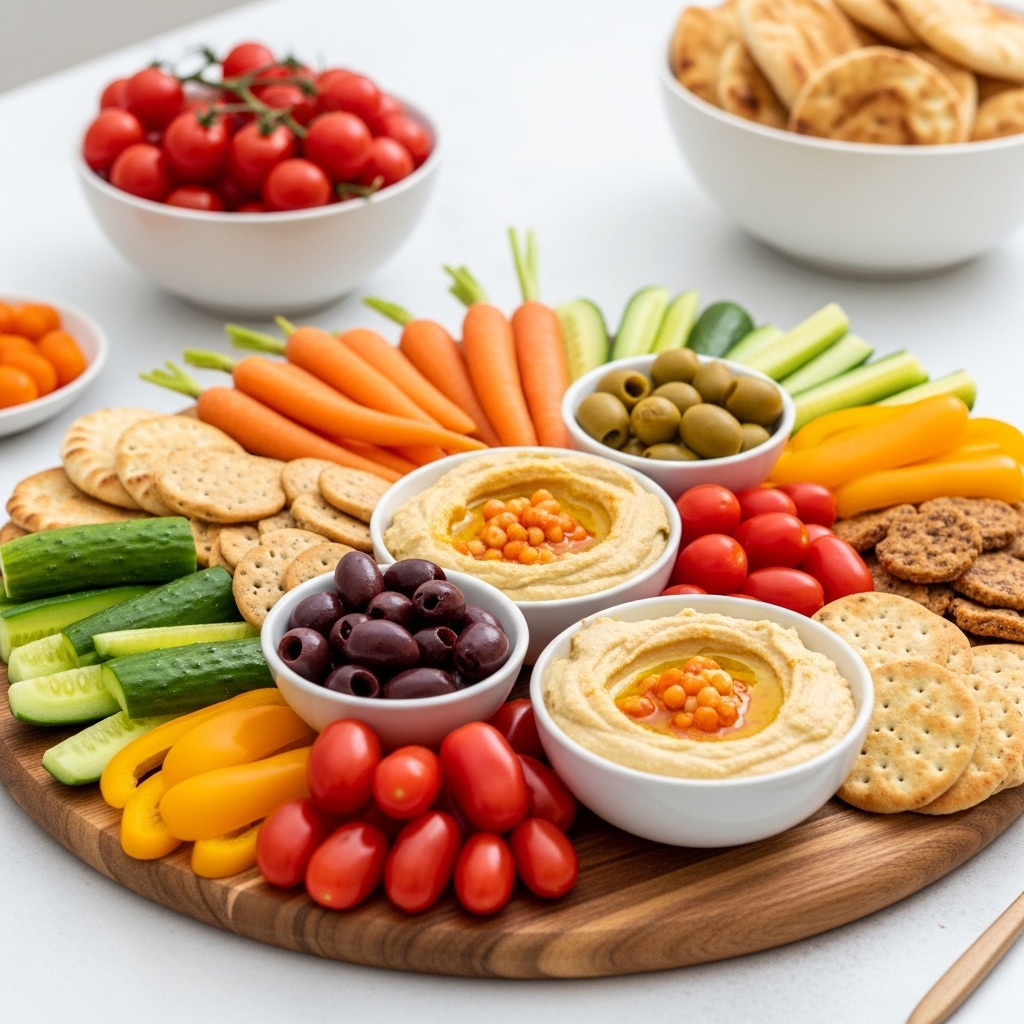 Fresh Veggie Hummus Boards