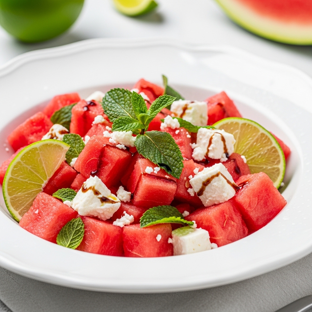 Watermelon Feta Mint Salad