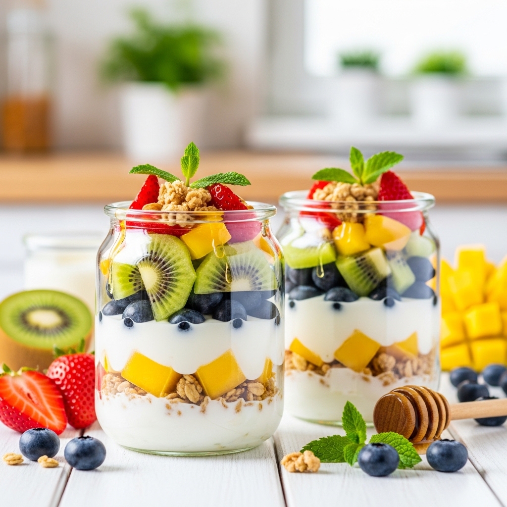 Creamy Greek Yogurt Fruit Parfaits