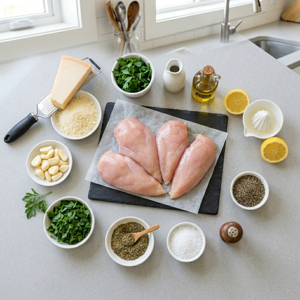 High Protein Garlic Parmesan Chicken for Bodybuilders Tracking Macros