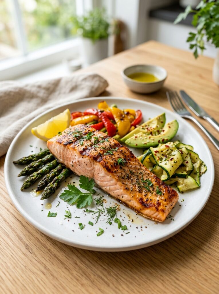Keto Salmon Recipe for Middle-Aged Adults Managing Weight Loss Goals
