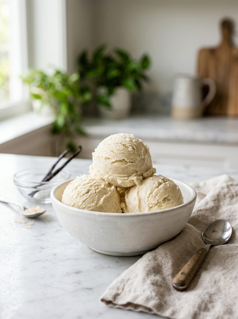 Low-Sugar Vanilla Ice Cream for Adults Managing Sugar Intake