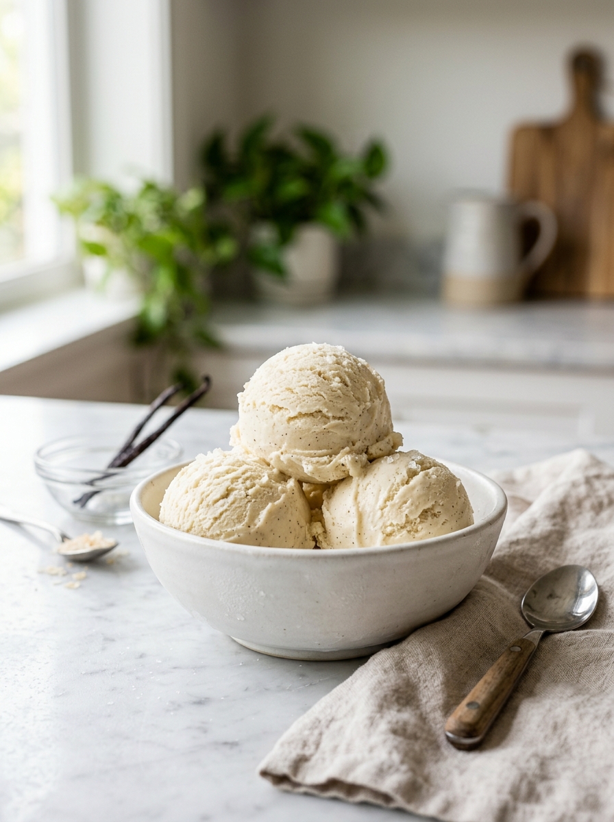 Low-Sugar Vanilla Ice Cream for Adults Managing Sugar Intake