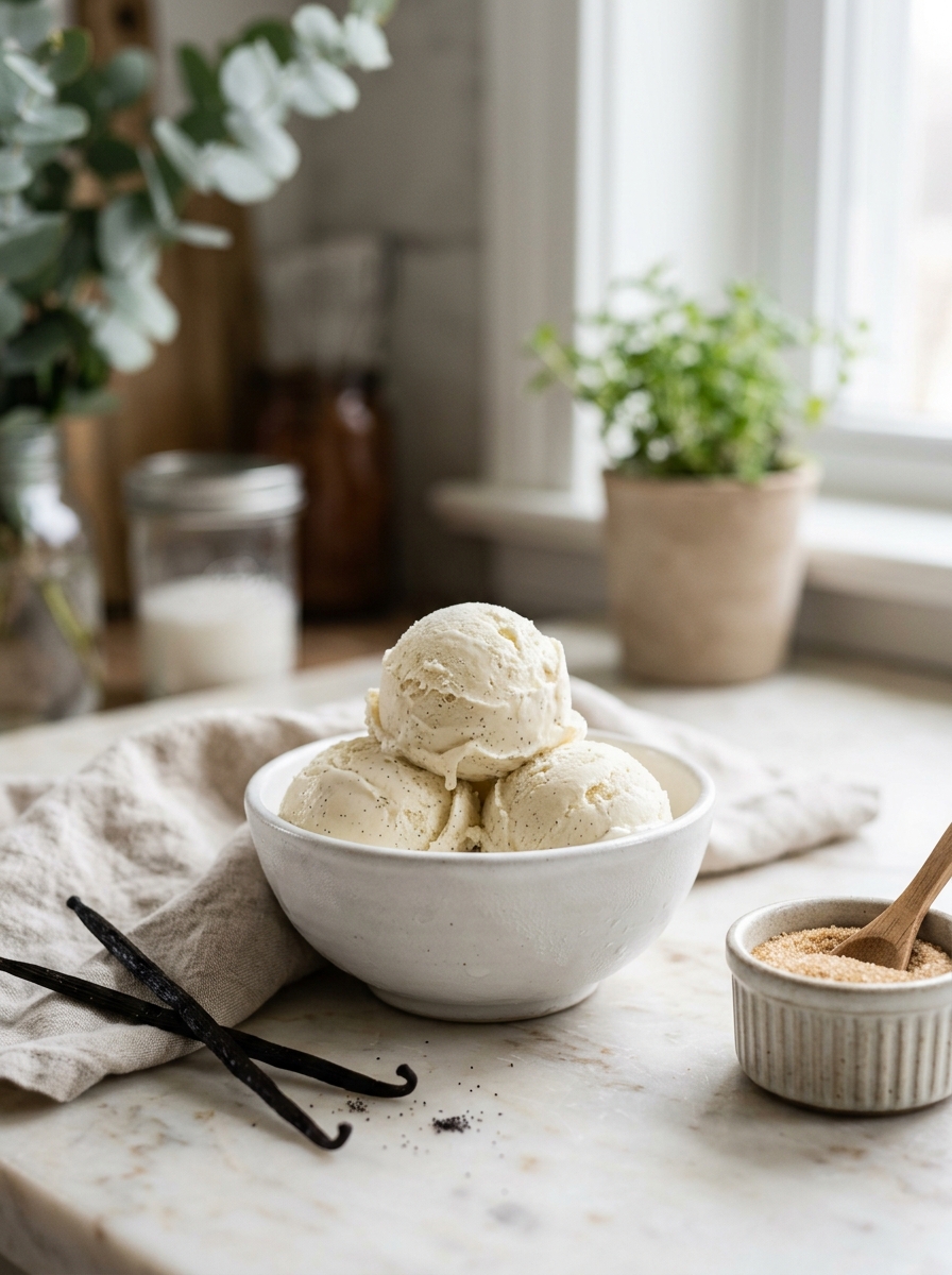 Low-Sugar Vanilla Ice Cream for Adults Managing Sugar Intake