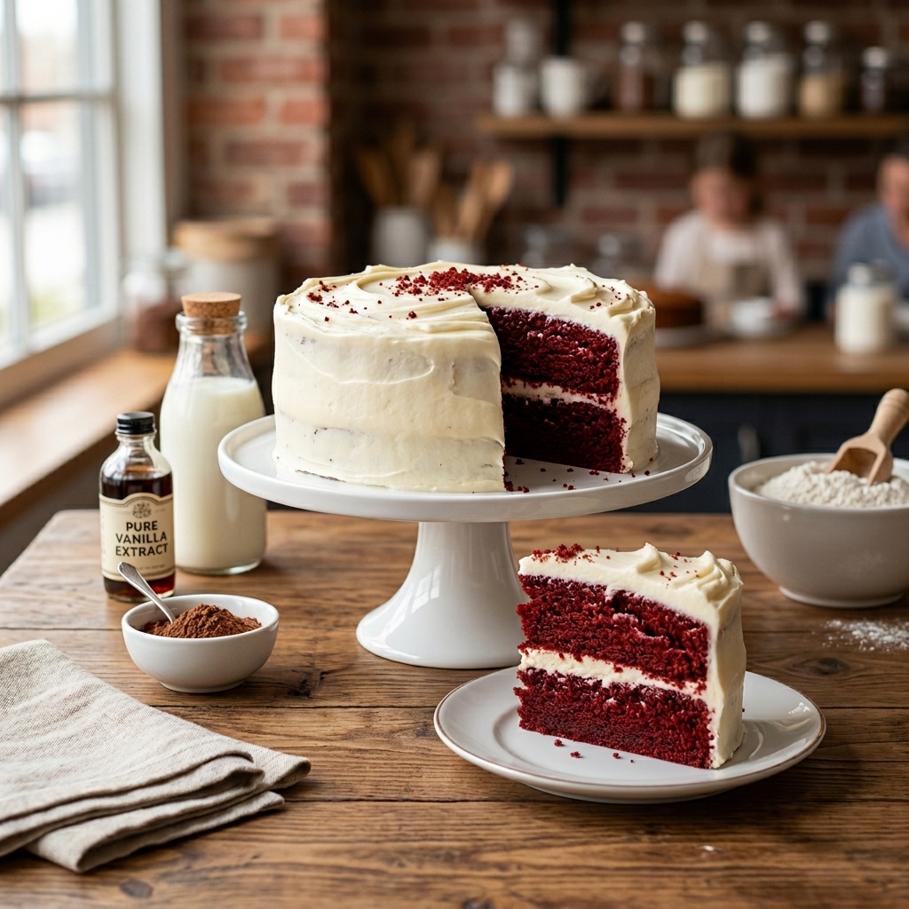 Nut-Free Red Velvet Cake for School Bake Sales with Allergy Restrictions