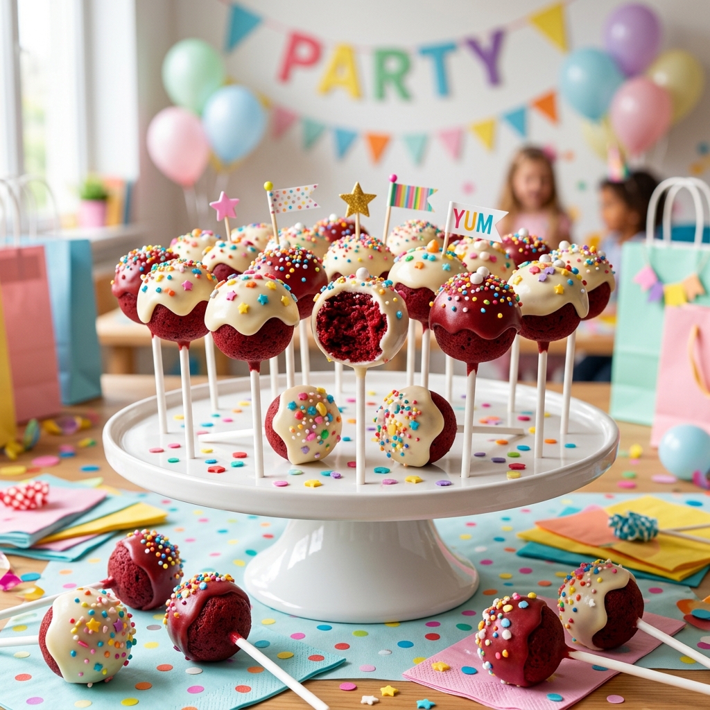 Red Velvet Cake Pops for Moms Planning Kids’ Classroom Parties