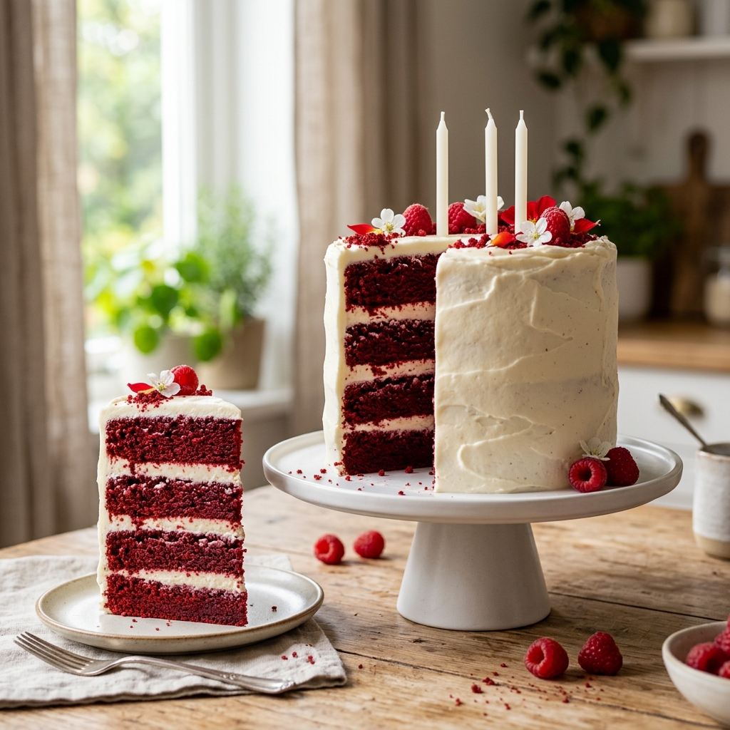 Vegan Red Velvet Cake for Dairy-Free Birthday Parties
